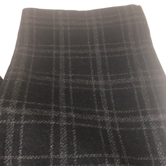 J. Jill  Ponte Slim Leg Plaid Pants Black and Gray Size Small - Picture 8 of 8